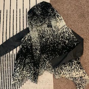 Dolce Vita faux leather drape jacket